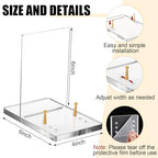 RattanView Acrylic Easel Book Stand 4 x 6 x 6 Inch for Display Clear Plate Stand with Adjustable Gold-toned Hardware Easel Plate Picture Display Holder for Cookbook Picture Frame Magazine