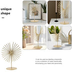 ARTIBETTER Abstract Lines Metal Sculpture 9.6 Inch Modern Desk Decor Geometric Craft Ornament for Office Living Room Tabletop Decoration