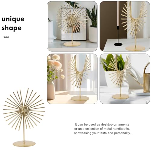 ARTIBETTER Abstract Lines Metal Sculpture 9.6 Inch Modern Desk Decor Geometric Craft Ornament for Office Living Room Tabletop Decoration