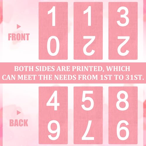 AceOrbit Pink Tulip Wood Block Perpetual Calendar Coquettish Desk Decor Cute Month Week Date Display Decorative Block Calendar for Women Office Home Desk Gift for Women - style: Pink Tulips