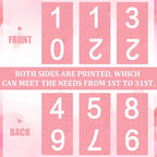 AceOrbit Pink Tulip Wood Block Perpetual Calendar Coquettish Desk Decor Cute Month Week Date Display Decorative Block Calendar for Women Office Home Desk Gift for Women - style: Pink Tulips