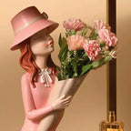 Statue Decorations Entrance Foyer, Girl's Room Decoration, TV Cabinet, Living Room, Coffee Table, Light Luxury Home Decoration, Housewarming Gifts Home Decor Object(Pink)