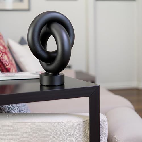 12" Modern Abstract Ring Decorative Sculpture, Knot Sculptures,Home Decor,Coffee Table Statues,Dining Living Room Desk Decor,Black - color: 12" Black