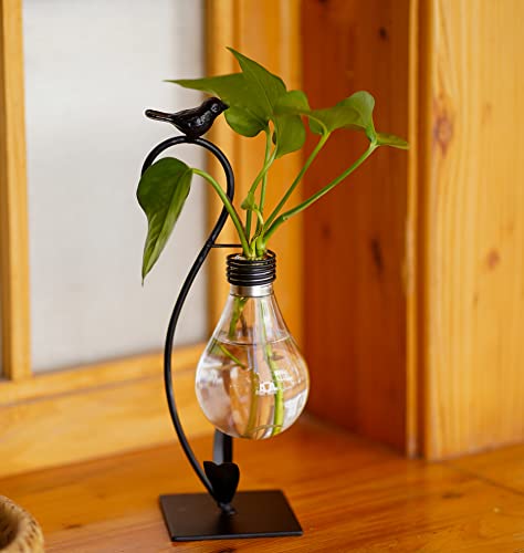 Plant Terrarium, Hydroponic Vases for Home Decoration, Modern Creative Bird Terrarium Stand, Ideal Gifts - color: Bird