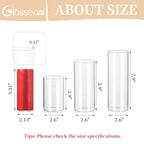 Glasseam Hurricane Pillar Candle Holder Bulk 24, Clear Candle Holders for Pillar Candles, Glass Cylinders for Floating Candles, Modern Floating Candle Vases for Centerpieces Wedding Dining Home Decor