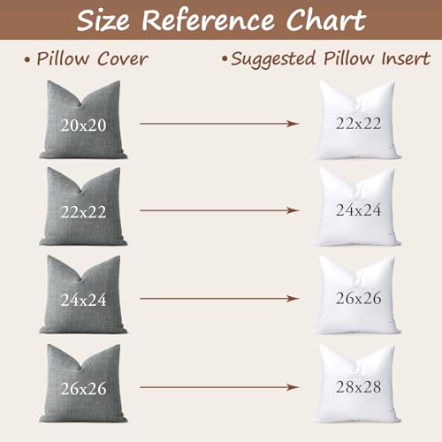 Artscope Synthetic Down Pillow Insert, 28x28 Down Alternative Throw Pillow Insert. Ultra Soft Fluffy Sleeping Pillow with 100% Cotton Cover, Decorative Pillows-White. - size: 28x28 Inch (Pack of 1)
