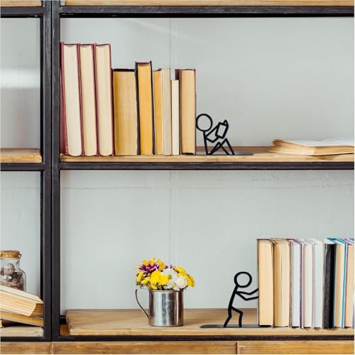 Shelves Bookends - 17.5x3x14.99cm Book Support, Desk Book Holder, Modern Storage Accent, Stable Reading Organizer, minimalists Display Accessory for Bookshelves Coffee Tables Desks Libraries TV