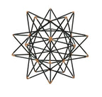Deco 79 Metal Geometric Decorative Sculpture Home Decor Statue with Gold Accents, Accent Figurine 7" x 7" x 7", Black