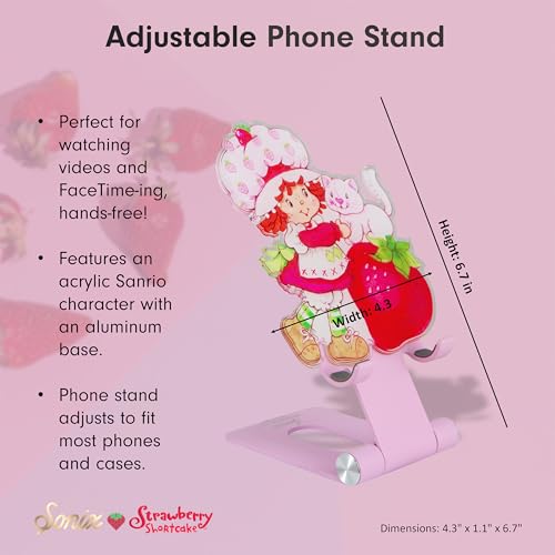 Sonix Character Phone Stand | Adjustable Cell Phone Holder, Desk Stand, Dock | Strawberry Shortcake Vintage - color: Strawberry Shortcake Vintage