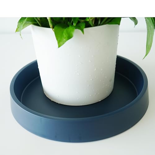 1 Pack Plant Saucer Tray for Ceramic Plastic Pots, 6 inch Plant Saucers for Indoors, Pot Saucers Trays, Flower Planter Water Drip Trays for Pots Base (6", Blue) - color: Dark Blue, size: 6" (1 Pack)