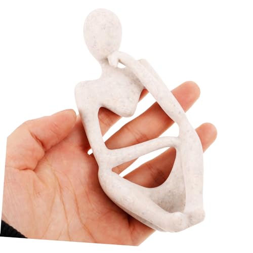 Abstract Thinker Statue Decorative Figure Modern Resin Sculpture Decor for Home Office and Aquarium Aesthetic Abstract Figurine Ornament