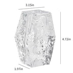 Glacier Series Crystal Vase 4.7-inch High, Modern Crystal Home Office Decor for Living Room Dining Table Centerpieces, Birthday and Wedding - size: Small