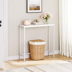 HOOBRO Narrow Console Table, 29.5" Small Entryway Table, Thin Sofa Table, Side Table, Display Table, for Hallway, Bedroom, Living Room, Foyer, White WW75XG01 - color: White