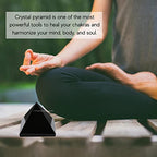 Amazing Gemstone Black Agate Pyramid Crystal Healing Stones - 2" Great Pyramid Figurine of Natural Stone Pyramid for Meditation, Reiki, Chakra Balancing and Crystal Pyramids Grid - color: Black Agate