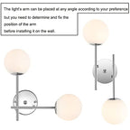 BYOLIIMA Modern Chrome Wall Sconce, 7.5" W x 20" H, G9 Base, Fully Dimmable, Ideal for Bathroom, Kitchen, Living Room, Office - color: Chrome