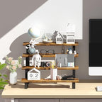 ELITEROO Wood Tiered Display Stand, 4 Tier Display Stands for Vendor Events, Retail Craft Show Display Risers, Table Top Market Display Shelf for Perfume Candles Tumbler Figures Makeup, Straight - size: Straight