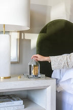 Crystal Candle Dish — by Alice Lane Home Collection — Size Large — Smooth, Round Cutout is The Perfect Size for Your Favorite Candle or Diffuser — Clear K9 Crystal Design - size: Large