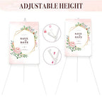 Easel Stand for Wedding Sign & Poster - 63" Display Easels with Adjustable Metal Frame - White - style: White