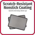 GoodCook Everday Nonstick Carbon Steel 15” x 21” Baking Sheet Set, 2 Pack – Extra-Large Carbon Steel Cooking Pans, Bakeware Set, Cookie Sheets for Baking, Oven Pan Set - size: 15" x 21" (2-Piece Set)
