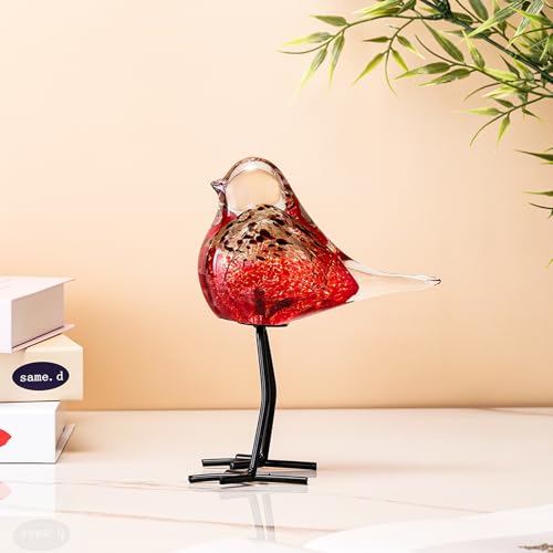 Glass Bird Figurines Art Collectible Ornaments Statue Figurines Modern Handmade Sculpture Home Decor - color: Bd-3