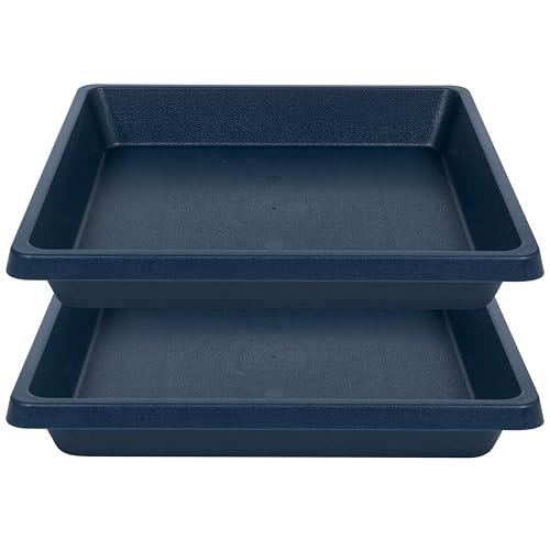 Plant Saucer 12 Inch Square 2 Pack, Plastic Plant Drip Trays, Plant Saucers for Indoors and Outdoors, Flower Pot Saucers, Saucers for Potted Plants, Planter Saucer, Plant Water Catcher Trays for Pots - color: Blue, size: 12"(2Pack)