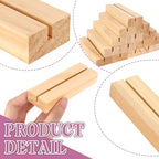 30Pcs 3.9x1.4 Inches Wood Table Number Stands, Wood Place Card Holders, Picture Holder Acrylic Sign Holders for Wedding, Ceremony, Birthday, Party, Home Decoration, Events - size: 3.94" 30pcs