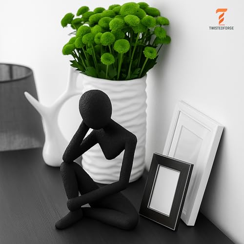 Modern Thinker Sculpture Abstract Figurine for Home, Office, or Bathroom Decor | USA Made | Durable 3D Printed PETG | Perfect for Coffee Table, Bookshelf, or Kitchen Counter