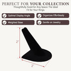 RJ Displays 2 Pcs Black Velvet Rings Display Stand, Jewelry Holder Organizer for Wedding, Showcase & Selling-Perfect Ring Display Case-Jewelry Ring Organizer holder-Perfect Rings stand for vendors - size: Pack of 2