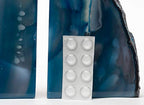 Agate Bookend with Rubber Bumpers Plus (3.5-6 lb, Blue) - color: Blue, size: 3.5 - 6 lb