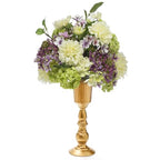 Frcctre 2 Pack Metal Wedding Flower Trumpet Vase, 12.4 Inch Tall Flower Stand, Decorative Centerpiece Artificial Flower Arrangements for Wedding, Birthday, Anniversary Ceremony, Home Decor