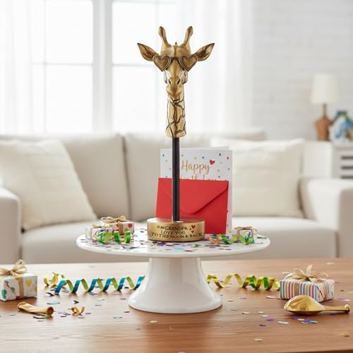 Grandpa Gifts from Grandkids, Exquisite Handmade Giraffe Grandpa Birthday Gifts from Granddaughter Grandson Funny Home Decor, Great Grandfather Grandparents Present for Father's Day - style: TO MY GRANDPA