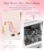Jewelry Display Stand, Earring Necklace Ring Holder, Model Dress High heeled Shoes Earring Necklace Ring Jewelry Holder Stand Display (Pink) - color: Pink