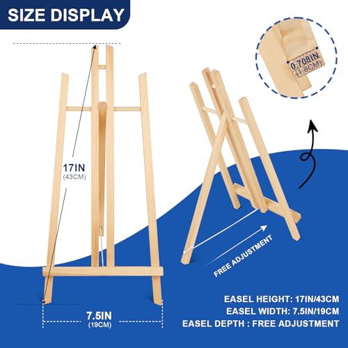 ESRICH 10pcs 17 Inch Tabletop Easels - Tripod & Desktop Easels for Kids & Adults - Canvas Painting - style: 10