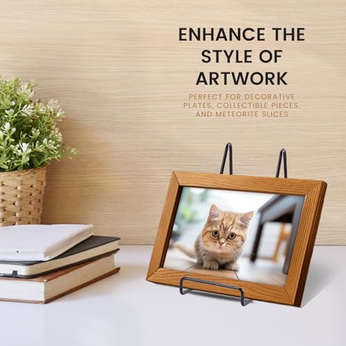 12 Pack 6 Inch Plate Stands for Display,Book Display Stand,Black Metal Decorative Plate Stand,Small Easels for Display,Suitable for Books, Desktop Art, Images, Photos,and Collages - size: 6inch 12pack