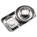 GRENPRO Magnetic Tray 4-Pack | Stainless Steel Magnetic Parts Trays | 3 Inch, 6 Inch, Square & Shallow Tray Set - style: Assorted (Round, Square, Shallow)