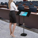 Conference Presentation Stand, Portable Podium Stand Presentation Standing for Classroom Height Adjustable Desk in Conference Rooms, Schools Load-Bearing Capacity 25Kg/55 Lbs (Black) - color: #Black3
