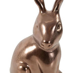 Howard Elliott Collection Rabbit Sculpture Ceramic Statue for Home and Garden Decor, Rich Antique Brass Figurine with Metallic Finish for Shelf Display in Living Room, 8.5 x 4.75 Inch - style: Rabbit
