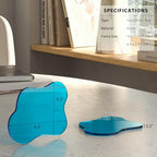 Acrylic Coaster for Desk, Clear Bar Drink Coaster, Clear Cloud Shape Coffee Cup Coaster, Perfect for Tabletop Protection and Accessories Display. - color: Transparent Blue