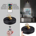 Battery Operated LED Spotlight, Picture Spot Lights, Indoor Uplighting, Puck Lights with Remote, Plants Tree Spotlight, Display Light for Paintings Dartboard Portrait-Gold - color: Gold