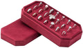 Velvet Ring Organizer Display Tray Jewelry Box Earring Holder Case for Wedding Birthday Christmas Day (Red) - color: Red