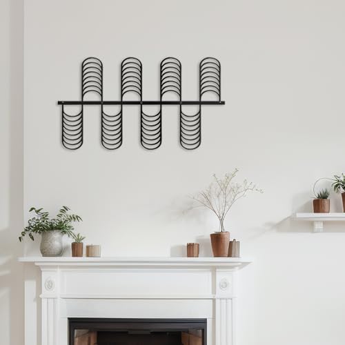 SIGNLEADER Metal Wall Decor Minimalist Modern Luxury Wall Sculpture Hangings 3D Statue Home Decoration for Living Room, Bedroom, Bathroom, Kitchen, Fireplace, Office - 18" Black - color: Gry23-2405-m23, size: 18" Black