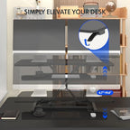 FLEXISPOT 40" Wide Standing Desk Converter Sit to Stand up Riser Height Adjustable Computer Workstation with Spacious 2-Tier Desktop, Black - color: Black, size: 40" 1pc