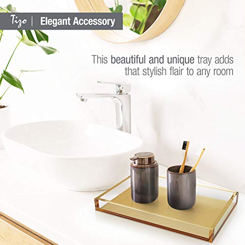 Tizo Design Elegant Lucite Tray, 12" x 8" Acrylic, Multiple Colors Available (Clear) - color: Clear