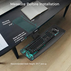 EUREKA ERGONOMIC Height Adjustable Mouse & Keyboard Tray Under Desk, 28x10'' Large Slide Out Swivel Tilt Computer Keyboard Drawer with Pad for Gaming Home Office, Dual Mount - color: Black & Green, size: 28 Inches