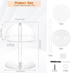 Acrylic Hat Display Stand, 8'' Clear Domed Baseball Cap Rack, Durable Tabletop Cowboy Hat Holder Wig Stand Hat Organizer Stand for Closet, Vendors, Counter, Salons - size: Fixed 8" - 1 Pack