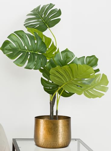 Serene Spaces Living Antique Brass Look Gold Hammered Pots: Stylish Indoor Planter, Decorative Accent for Potted Plants, Gold Flower Vase - Perfect for Weddings or Centerpieces, Small - size: Small, Pack of 1