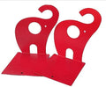 Wendin 1pair Cute Elephant Nonskid Bookends Art Bookend (red) - color: Red