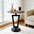 Round 17x19 inch End Table Heavy Duty Modern Side Table Stable Sofa Side Table with Marble Base Accent Coffee Table Nightstand for Living Room Bedroom-Amber - color: Amber-b