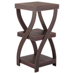 The Lakeside Collection Distressed Twisted Wood Accent Table - Walnut - color: Walnut