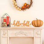 COCHIE Metal Hello Fall Sign, Orange Fall Decorations for Home, Office, Shelf, Mantel, Indoor, Autumn Decoration, Pumpkin Decor (Autumn B) - style: Autumn B